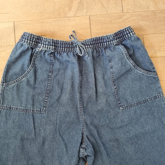 Vintage denim bermudas with flamingos 🦩 - Picture 5 of 10